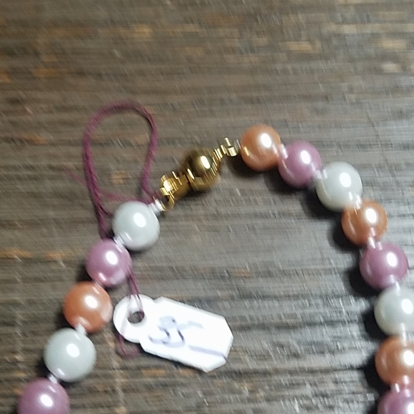 Tri colored akoya pearl necklace - Picture 3 of 6